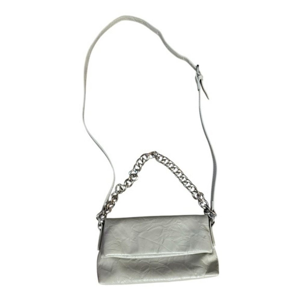 Jane & York Silver Chain Strap Crossbody Bag One Size Minimalist Chic